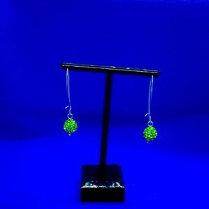 Green Pave Earrings